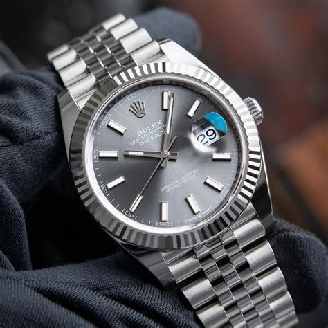 rolex datejust 4 silber|rolex datejust 41mm silver dial.